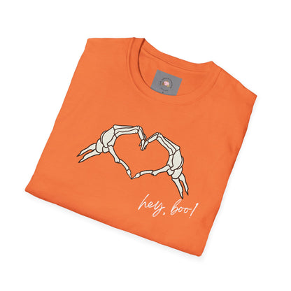 Halloween Skeleton Unisex T-Shirt - Hey Boo Flirty Design
