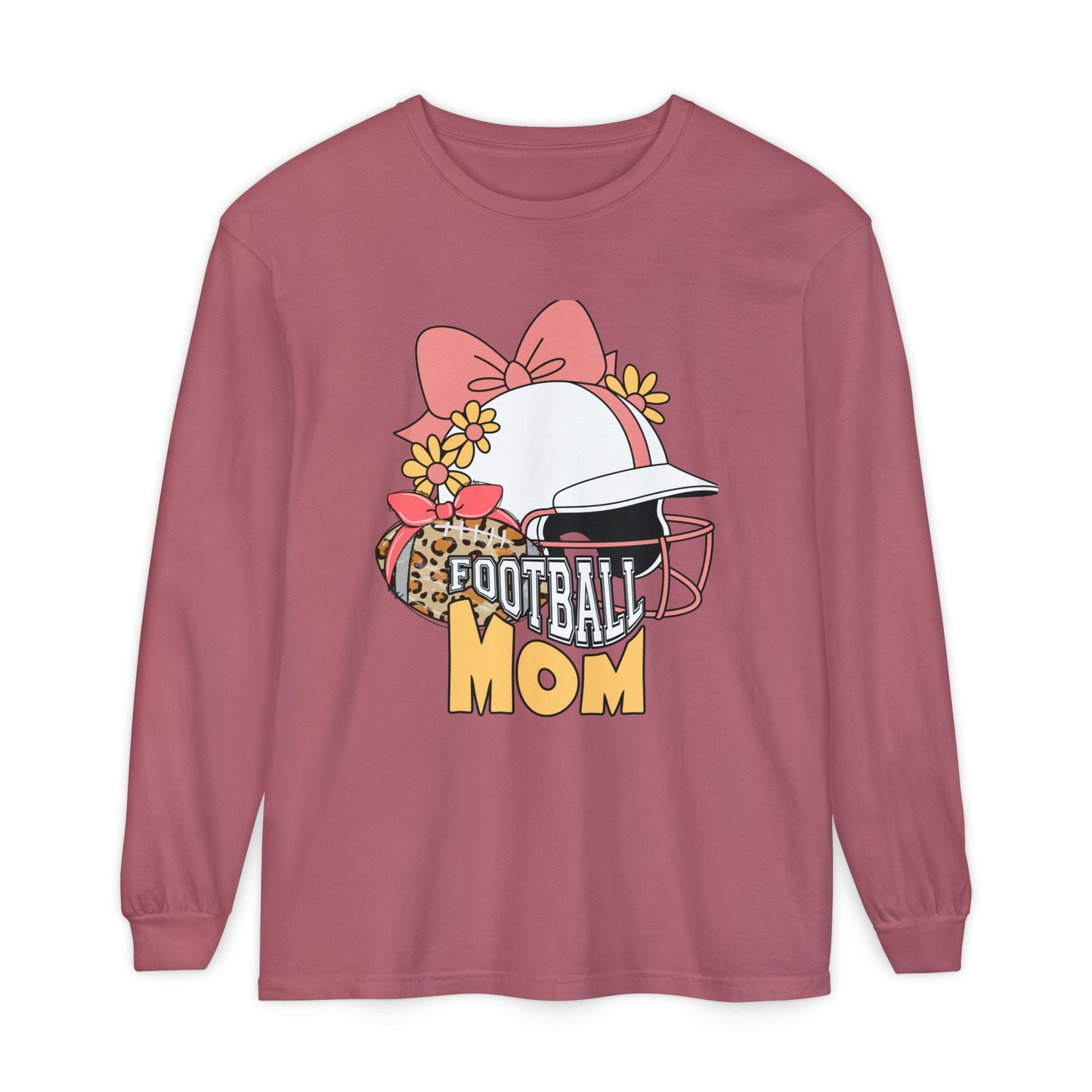Football Mom Long Sleeve T-Shirt | Gift for Mothers, Sports Apparel, Casual Wear, Game Day Outfit, Fall Fashion