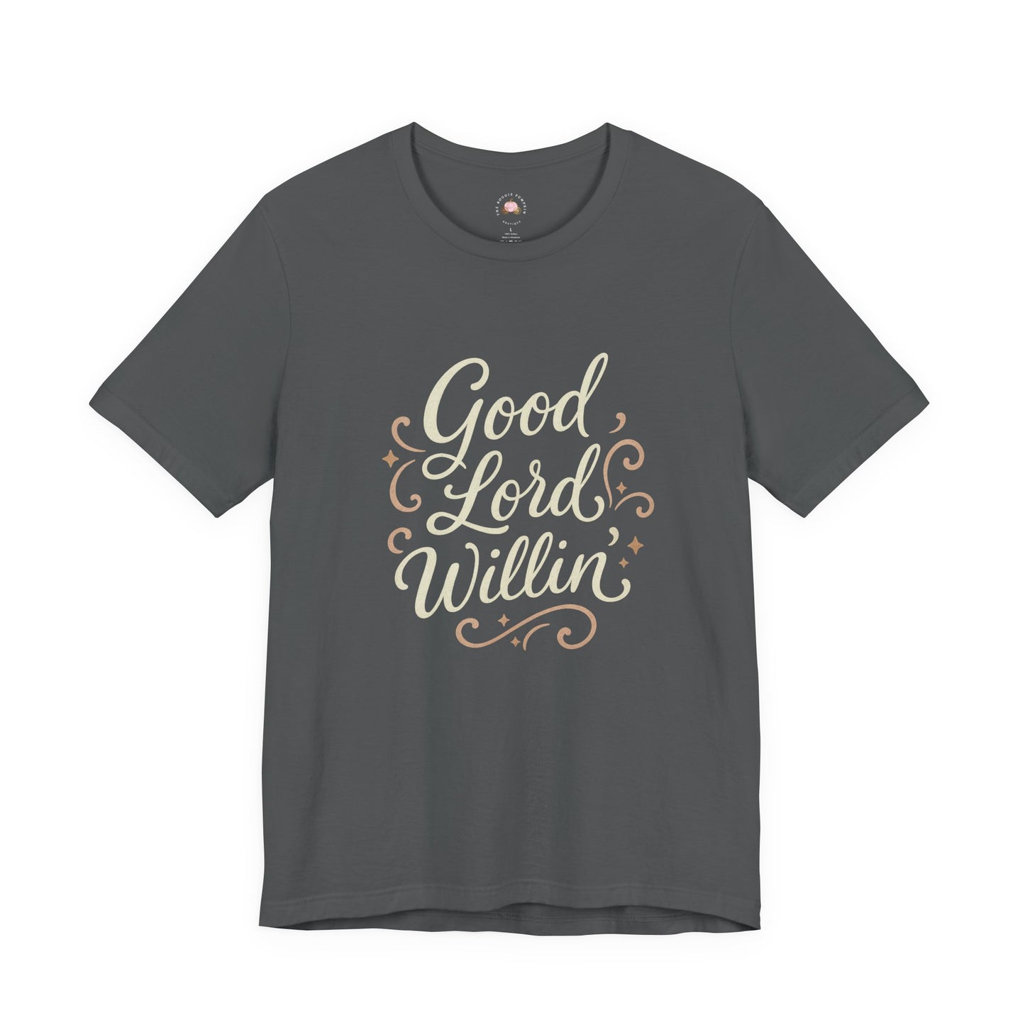 Short Sleeve Tee - Good Lord Willin' and the Creek Don't Rise - Southern Mama, Bible Belt, Funny Sayings - The Bougie Pumpkin Boutique
