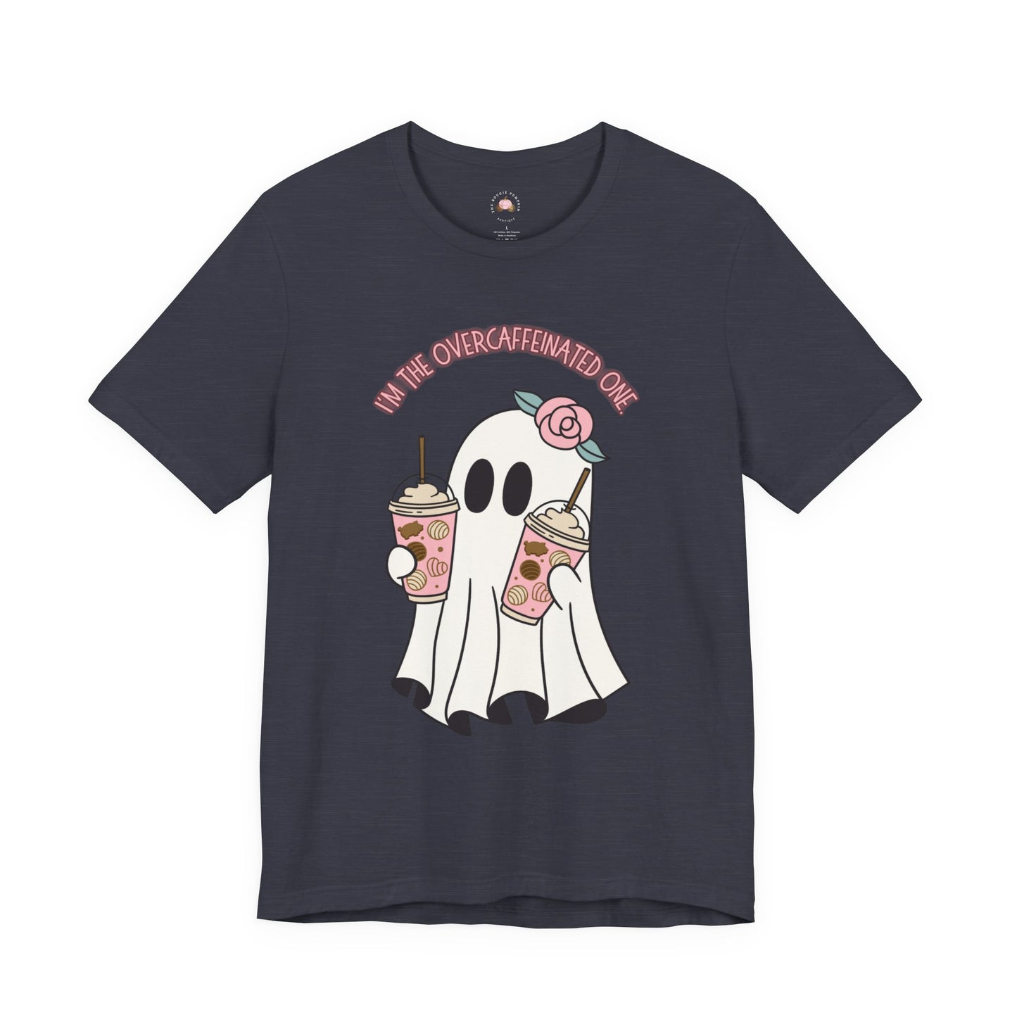 Playful Ghost Tee - Halloween Casual Wear, Unisex Short Sleeve T-Shirt, Funny Graphic Tee, Cute Gift for Halloween Lovers, Cool Ghost Design