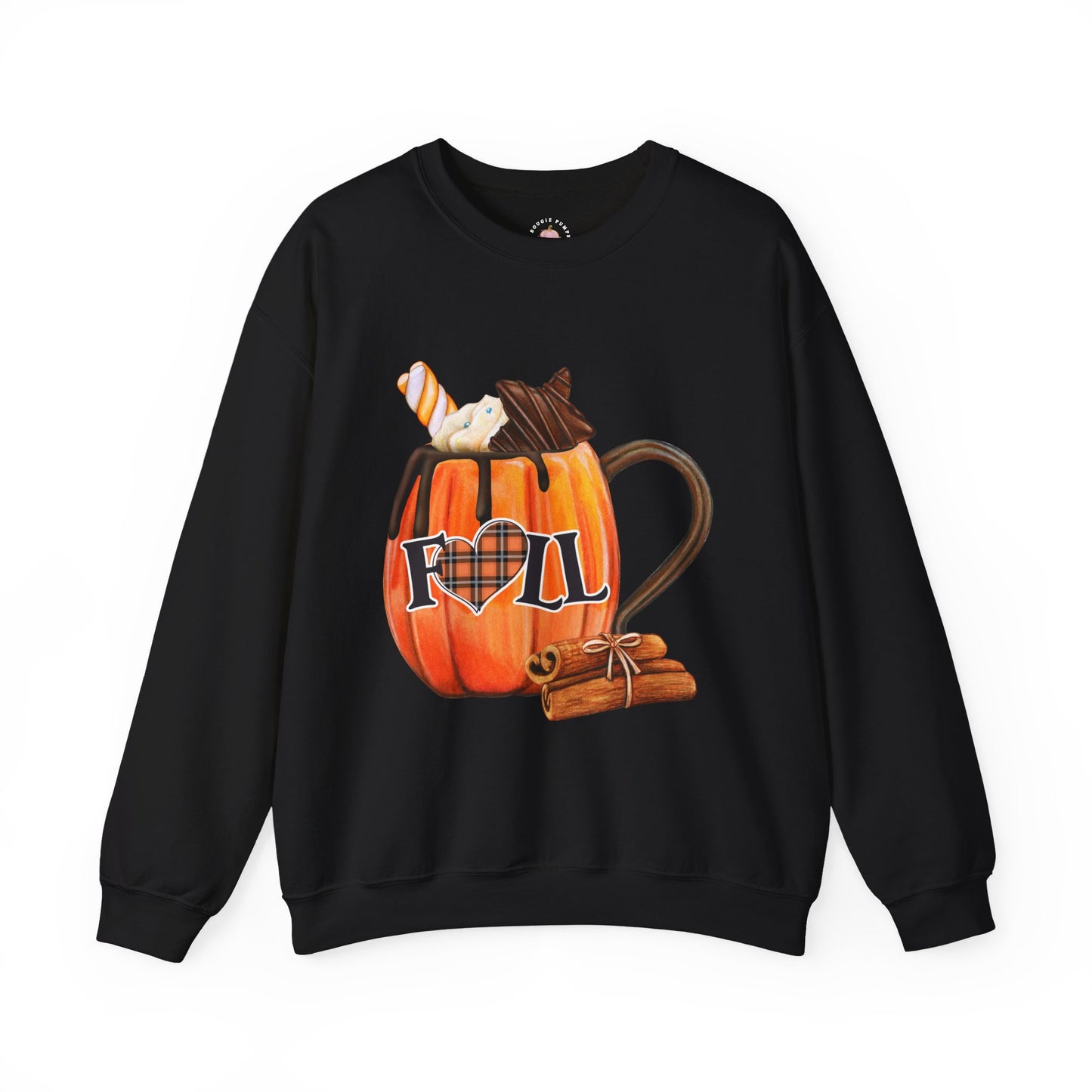 Autumn Vibes Pumpkin Mug Sweatshirt, Cozy Fall Clothing, Unisex Crewneck, Holiday Gift, Pumpkin Lovers, Casual Comfortable Sweatshirt
