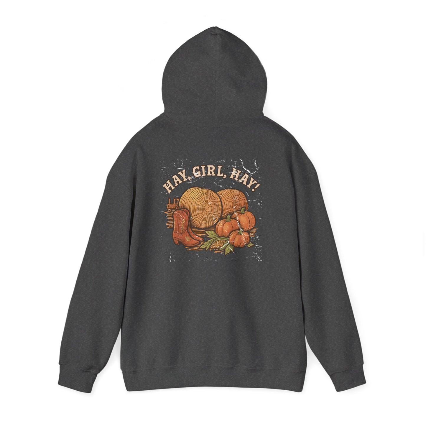 Hooded Sweatshirt - Hay, girl, hay - Cozy and Stylish Unisex Pullover - The Bougie Pumpkin Boutique