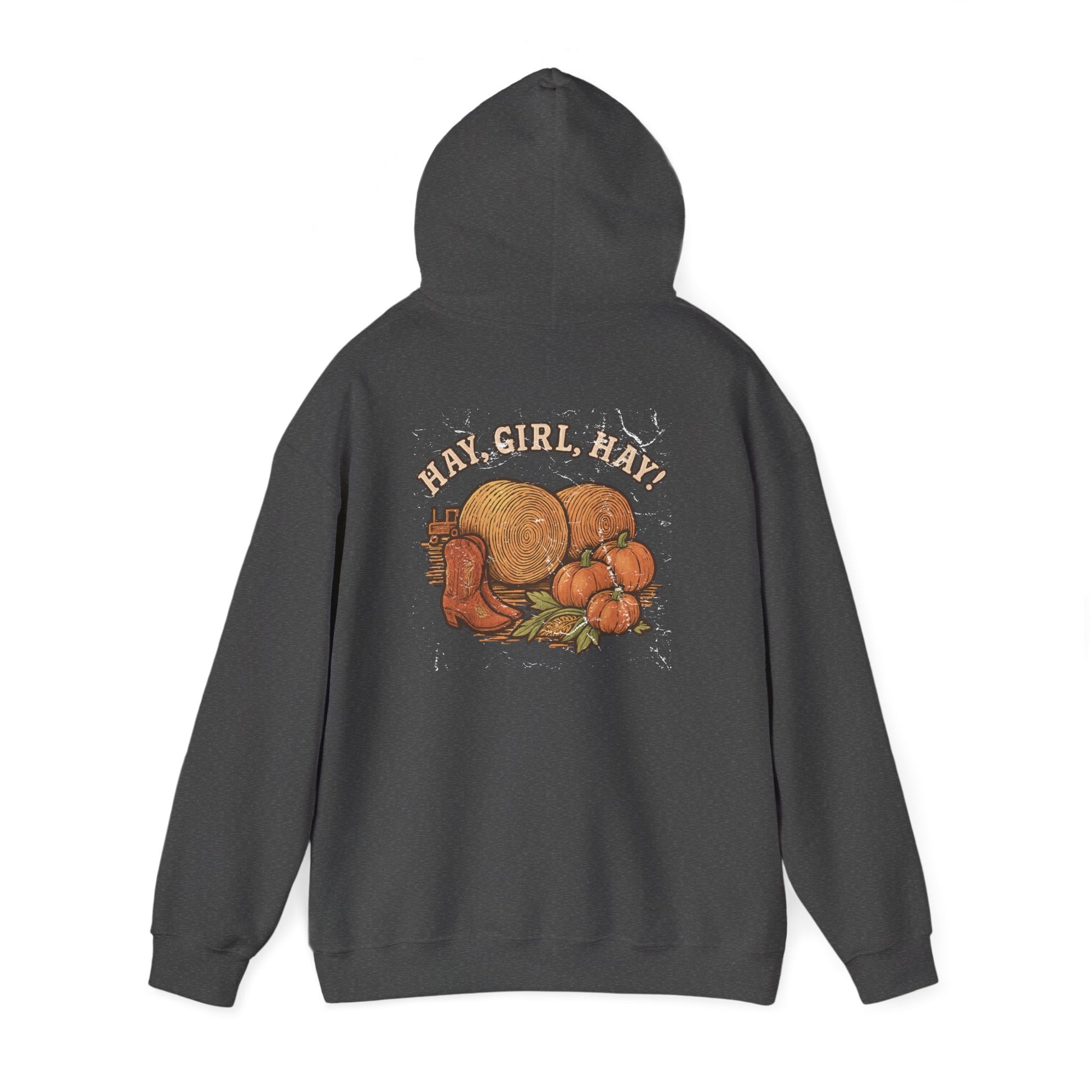 Hooded Sweatshirt - Hay, girl, hay - Cozy and Stylish Unisex Pullover - The Bougie Pumpkin Boutique