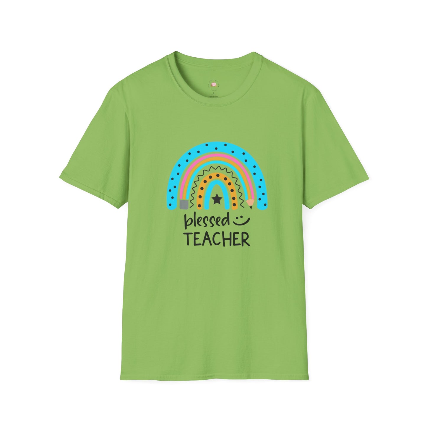 Rainbow Blessed Teacher T-Shirt, Teacher Gift, Inspirational Tee, Unisex Shirt, Back to School Fashion, Educator Appreciation