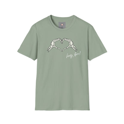 Halloween Skeleton Unisex T-Shirt - Hey Boo Flirty Design
