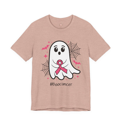 Cute Ghost #Boocancer Unisex T-Shirt, Halloween Tee, Breast Cancer Awareness, Fun Gift, Soft Cotton Top, Casual Wear