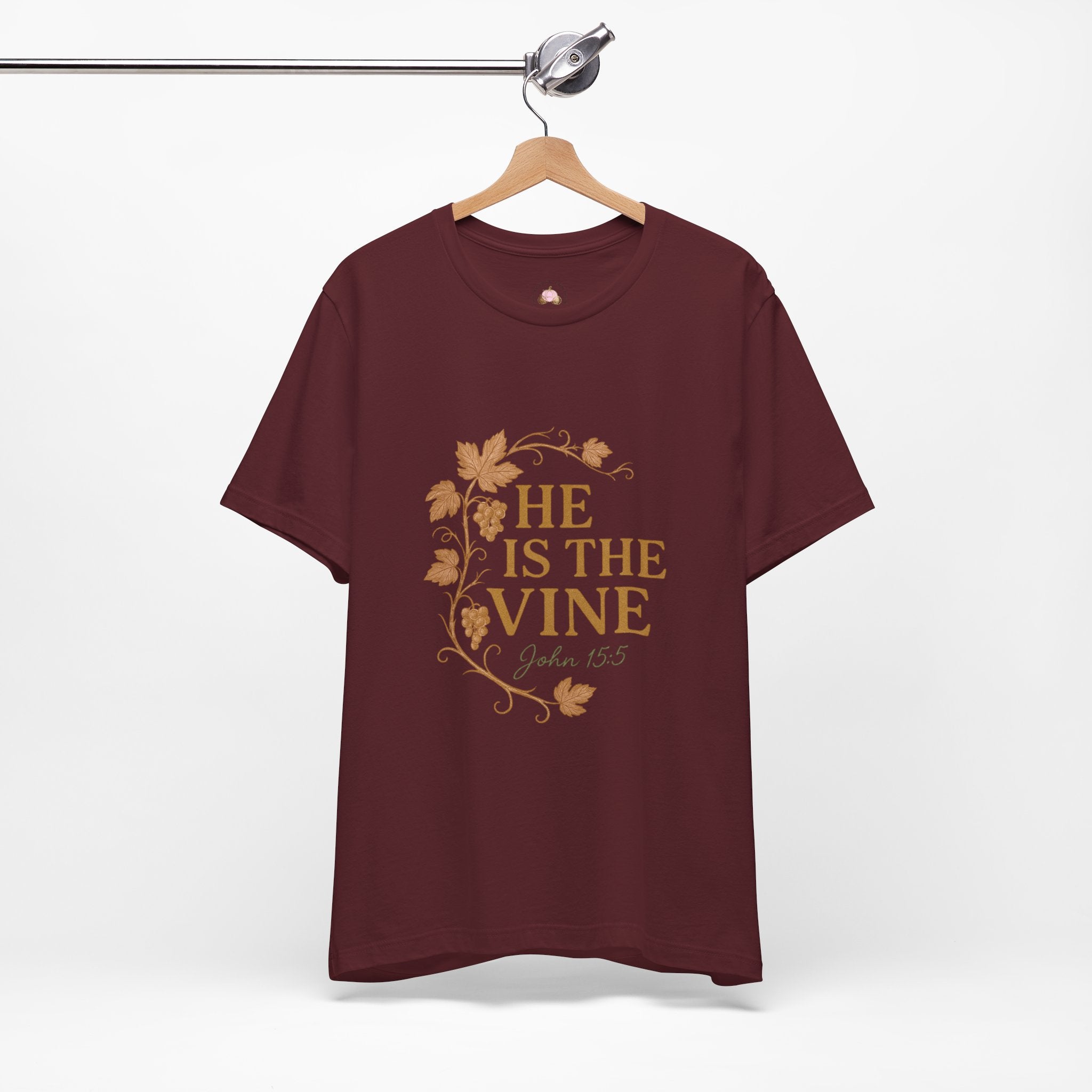 He Is The Vine T-Shirt | John 15:5 Christian Tee | Faith Scripture Shirt – Bougie Pumpkin Boutique