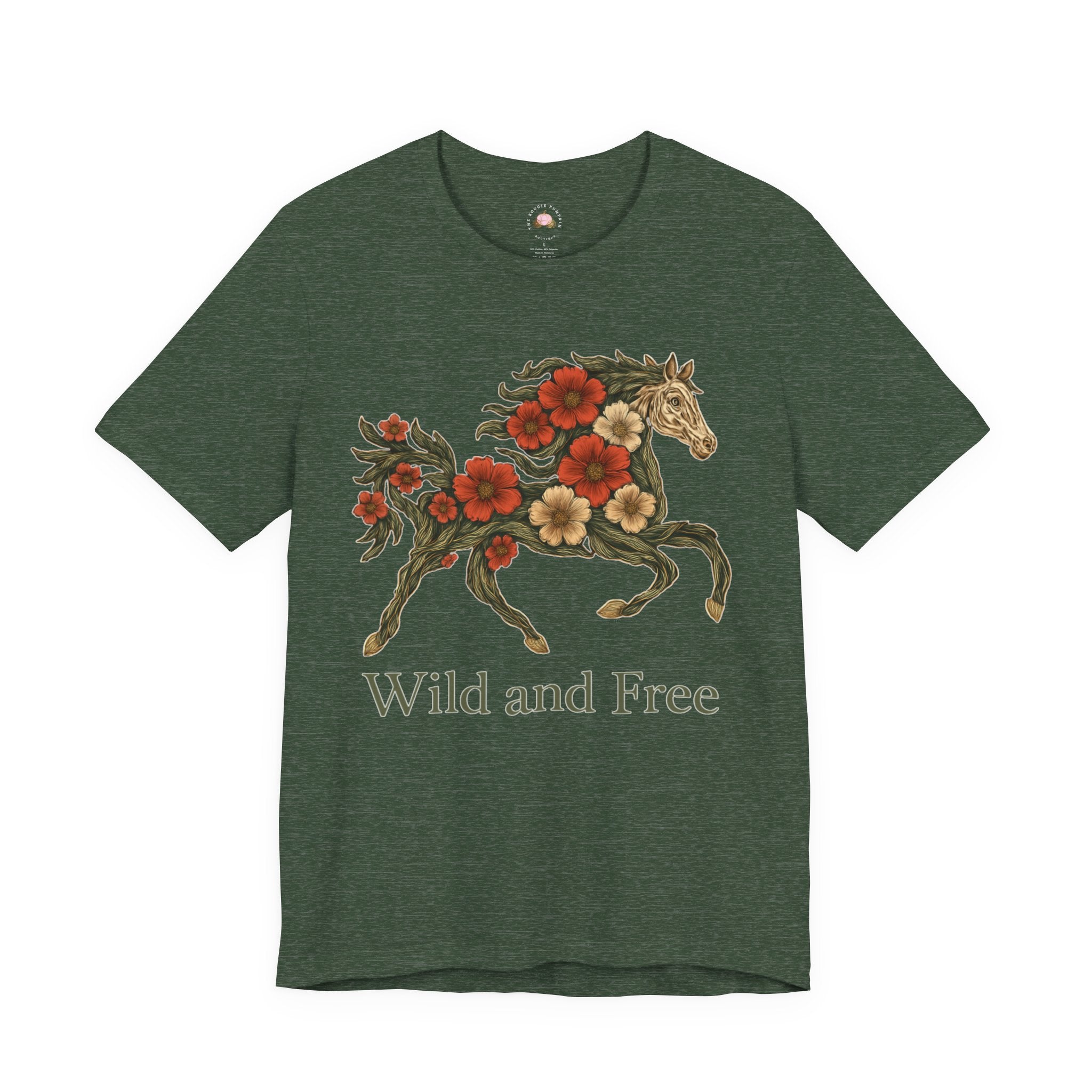 Wild and Free Floral Horse T-Shirt