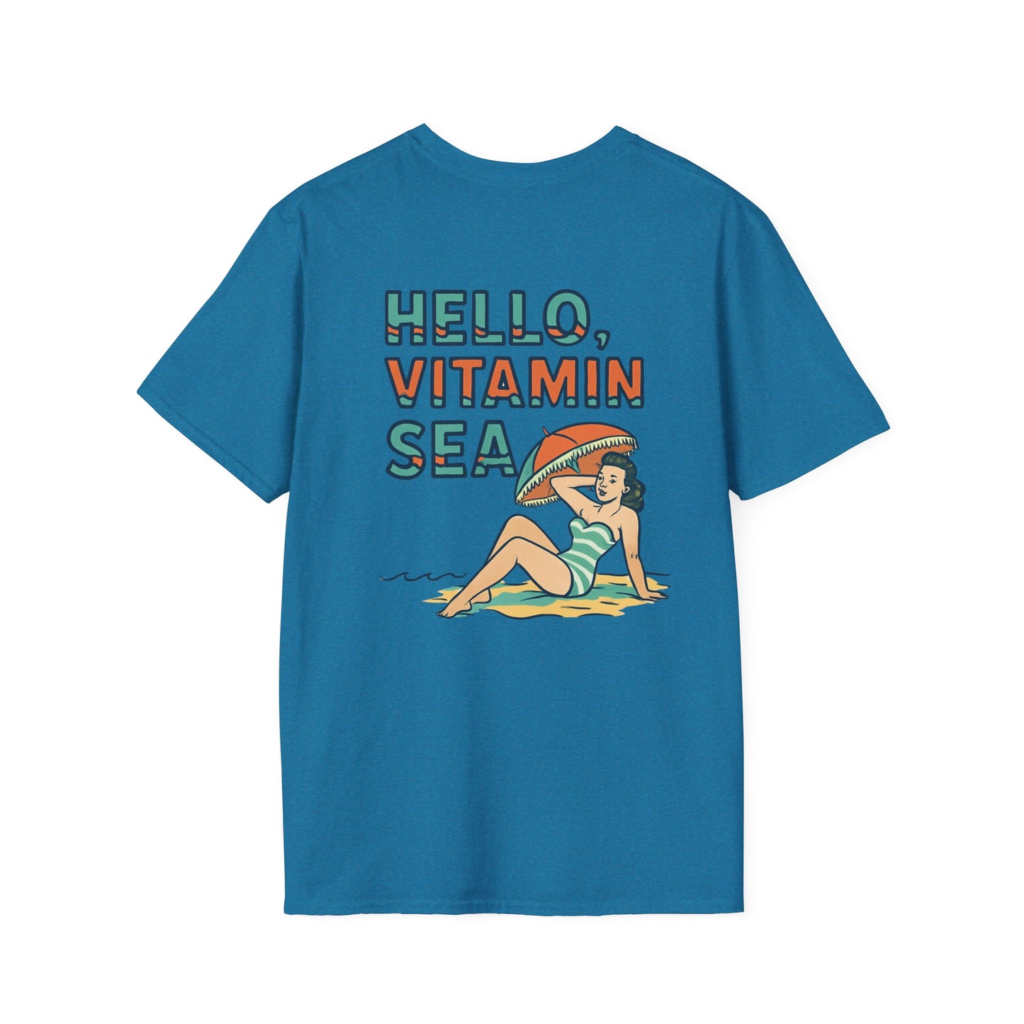 Hello Vitamin Sea Unisex T-Shirt, Beachwear, Summer Vibes, Vacation Tee, Casual Outfit, Gift for Sea Lovers, Vintage