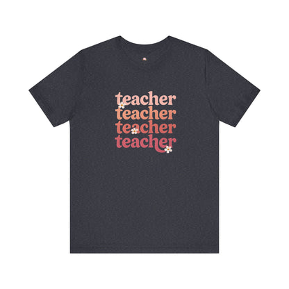 Teacher Vibes Unisex Jersey Tee - Perfect Gift for Educators, Teacher Appreciation, Classroom Style, Graduation Gift, Everyday Wear