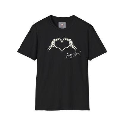 Halloween Skeleton Unisex T-Shirt - Hey Boo Flirty Design