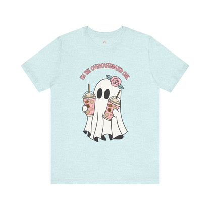 Playful Ghost Tee - Halloween Casual Wear, Unisex Short Sleeve T-Shirt, Funny Graphic Tee, Cute Gift for Halloween Lovers, Cool Ghost Design