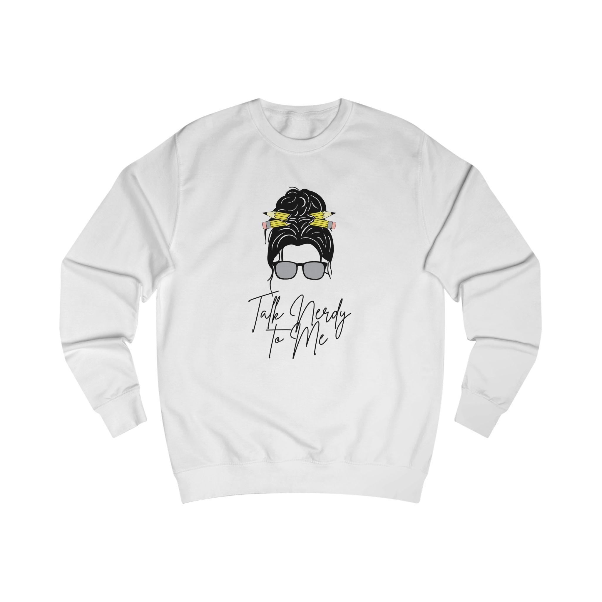 Chic Statement Sweatshirt, Casual Fashion, Gift for Her, Cozy Lounge Wear, Women’s Fashion Essentials, Talk Nerdy to Me