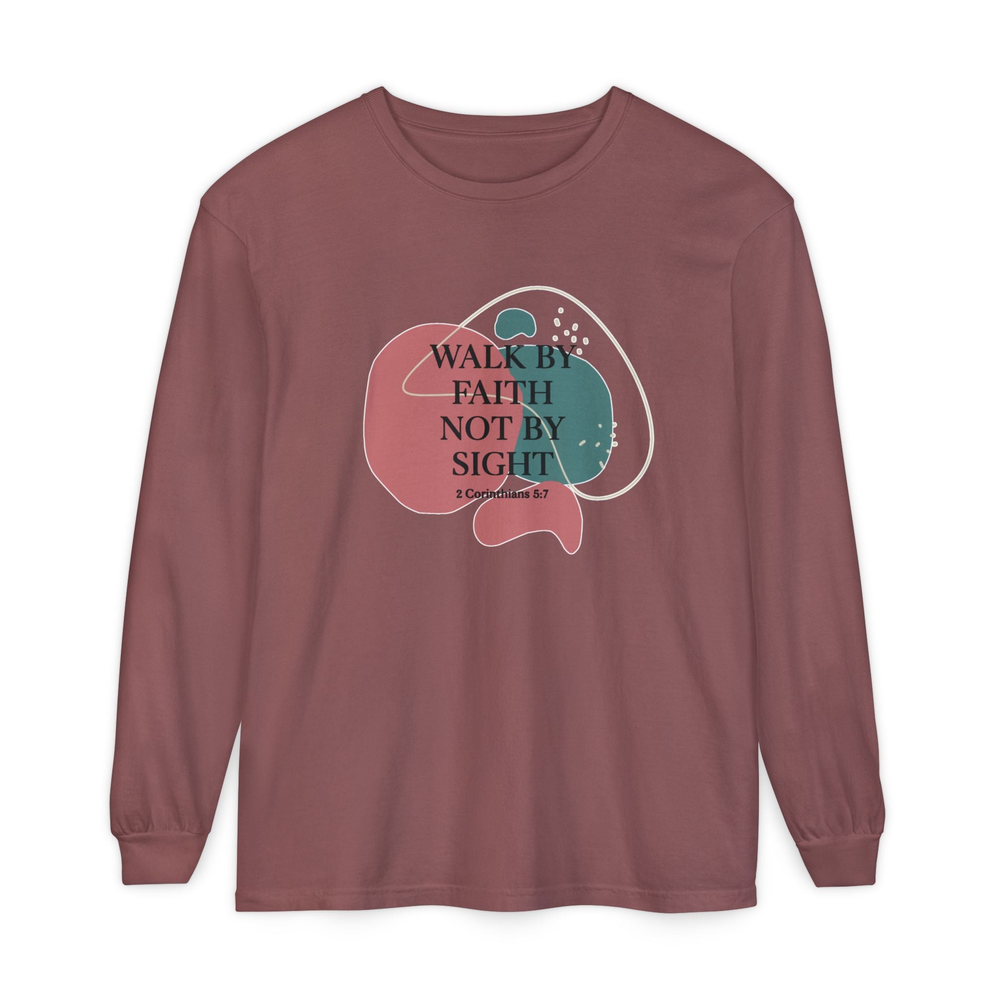 Faith-Inspired Long Sleeve T-Shirt, Comfort Wear, Inspirational Clothing, Gift for Believers, Spiritual Style, Everyday Tee