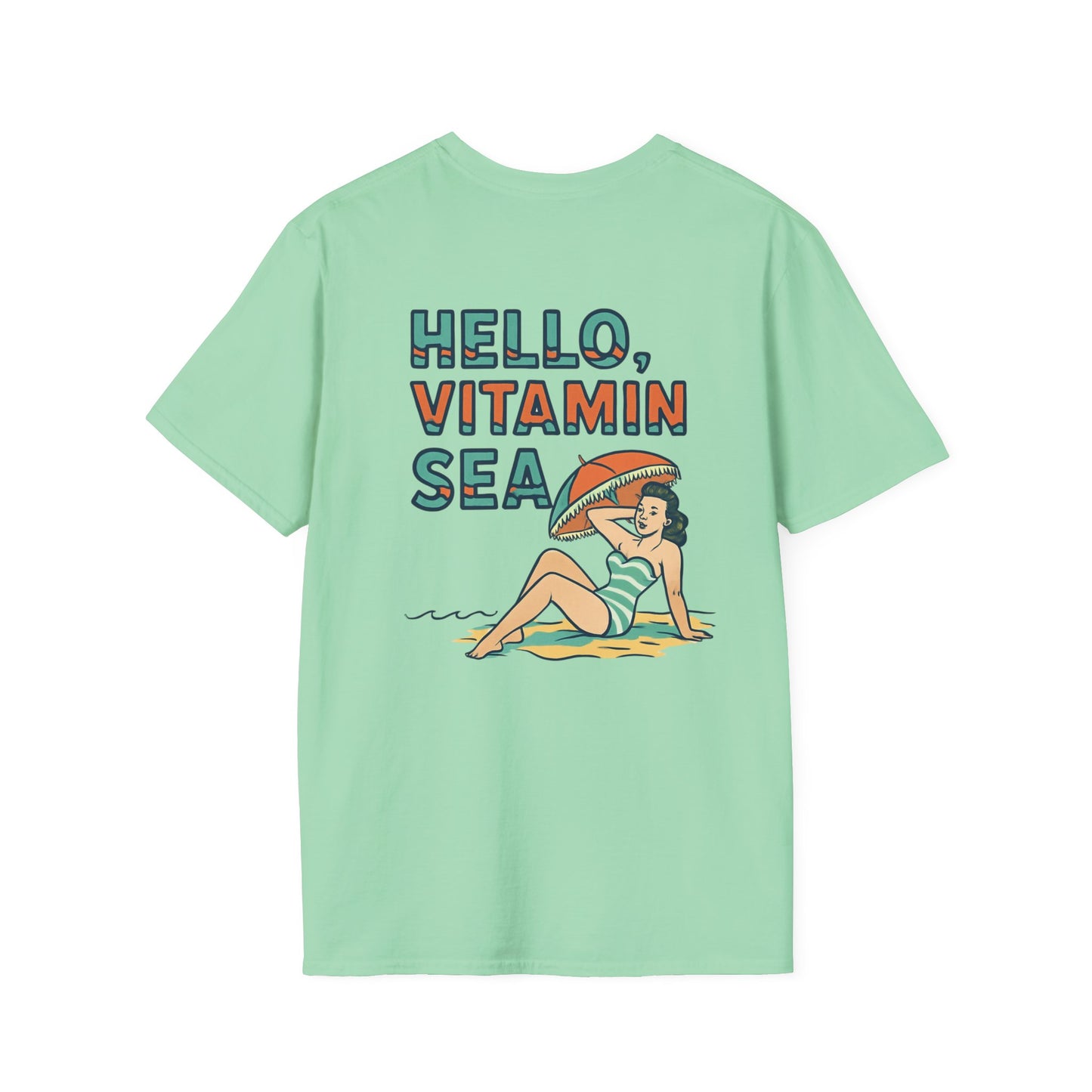 Hello Vitamin Sea Unisex T-Shirt, Beachwear, Summer Vibes, Vacation Tee, Casual Outfit, Gift for Sea Lovers, Vintage