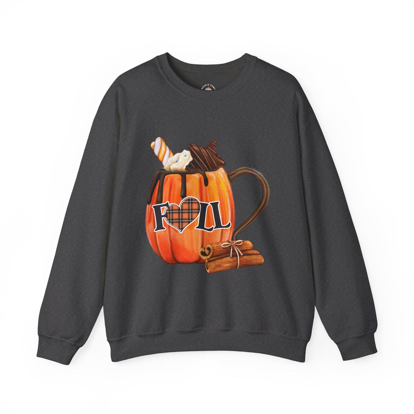 Autumn Vibes Pumpkin Mug Sweatshirt, Cozy Fall Clothing, Unisex Crewneck, Holiday Gift, Pumpkin Lovers, Casual Comfortable Sweatshirt