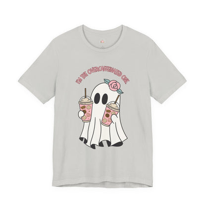 Playful Ghost Tee - Halloween Casual Wear, Unisex Short Sleeve T-Shirt, Funny Graphic Tee, Cute Gift for Halloween Lovers, Cool Ghost Design