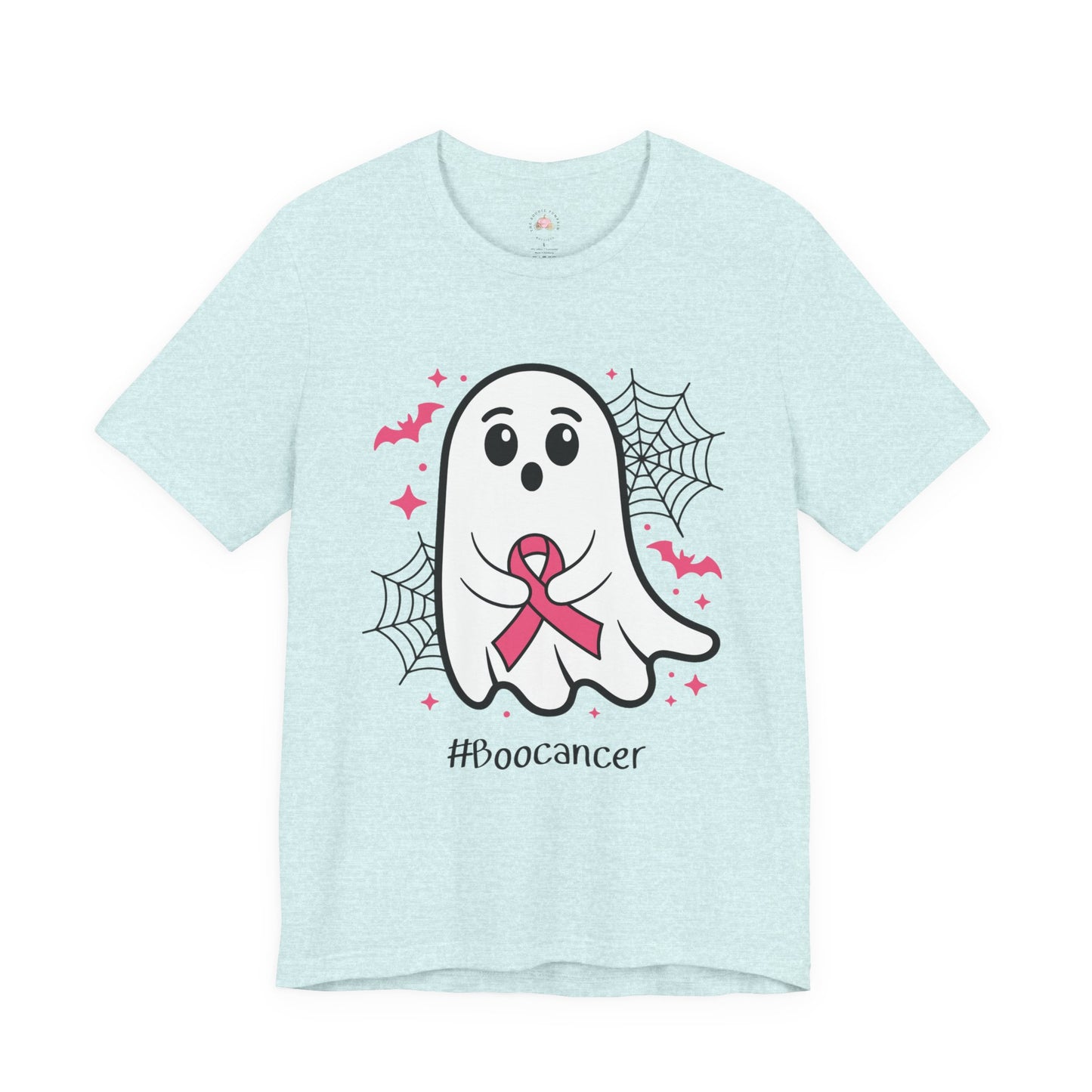 Cute Ghost #Boocancer Unisex T-Shirt, Halloween Tee, Breast Cancer Awareness, Fun Gift, Soft Cotton Top, Casual Wear