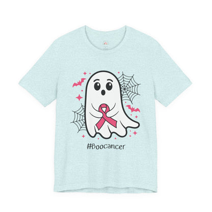 Cute Ghost #Boocancer Unisex T-Shirt, Halloween Tee, Breast Cancer Awareness, Fun Gift, Soft Cotton Top, Casual Wear