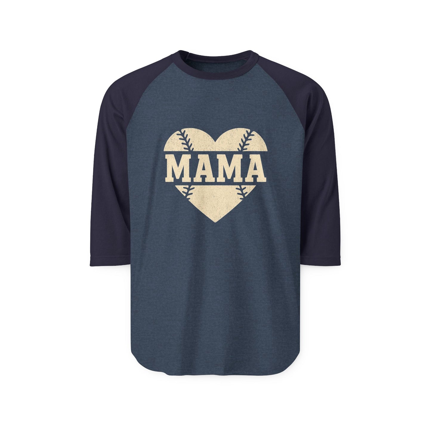 Mama Baseball Heart Raglan Shirt | Game Day Tee for Moms | The Bougie Pumpkin Boutique - The Bougie Pumpkin Boutique