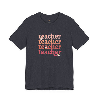 Teacher Vibes Unisex Jersey Tee - Perfect Gift for Educators, Teacher Appreciation, Classroom Style, Graduation Gift, Everyday Wear