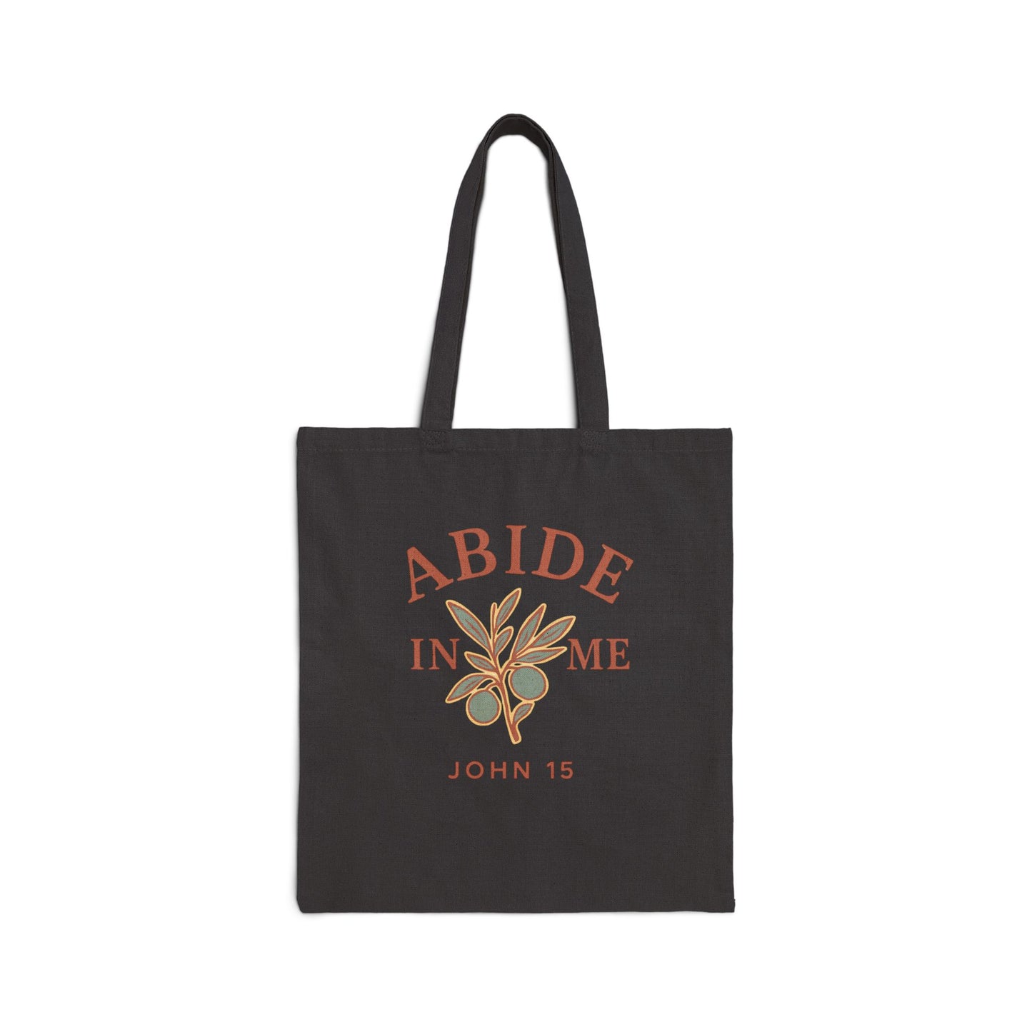 Abide in Me Canvas Tote Bag | John 15 Scripture Bag | Christian Faith Tote – The Bougie Pumpkin Boutique - The Bougie Pumpkin Boutique