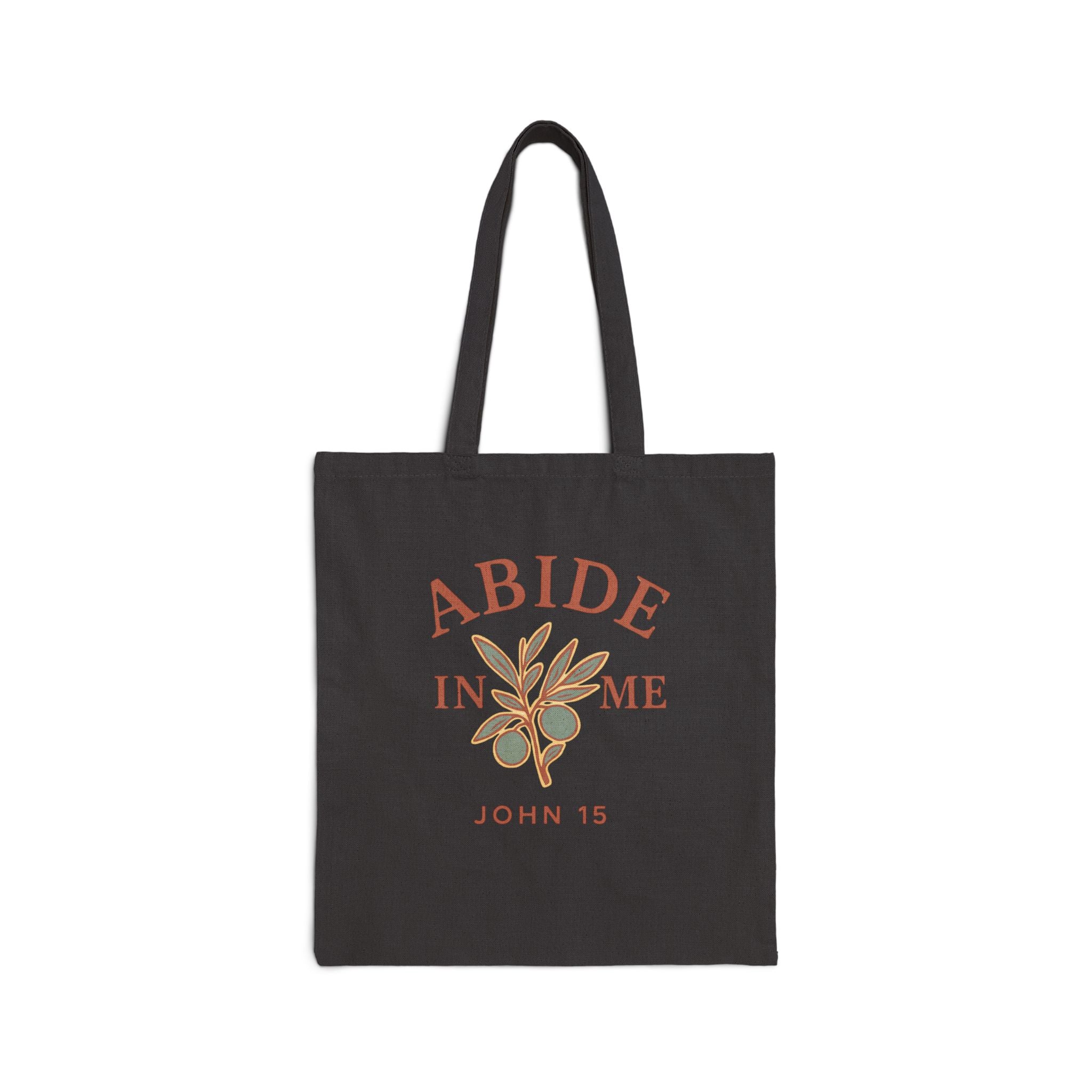 Abide in Me Canvas Tote Bag | John 15 Scripture Bag | Christian Faith Tote – The Bougie Pumpkin Boutique