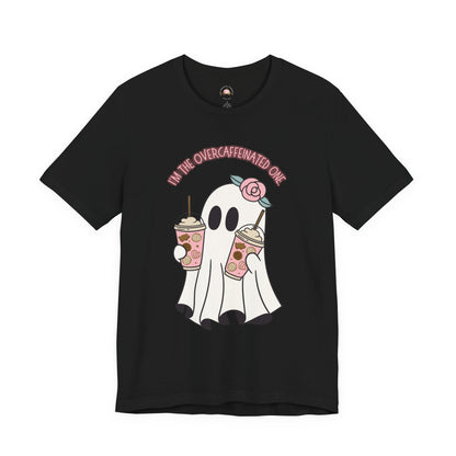Playful Ghost Tee - Halloween Casual Wear, Unisex Short Sleeve T-Shirt, Funny Graphic Tee, Cute Gift for Halloween Lovers, Cool Ghost Design