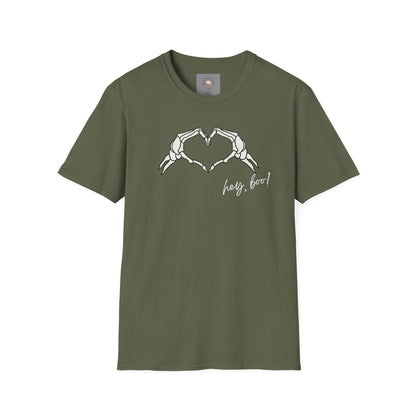 Halloween Skeleton Unisex T-Shirt - Hey Boo Flirty Design