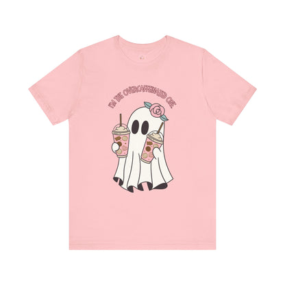 Playful Ghost Tee - Halloween Casual Wear, Unisex Short Sleeve T-Shirt, Funny Graphic Tee, Cute Gift for Halloween Lovers, Cool Ghost Design