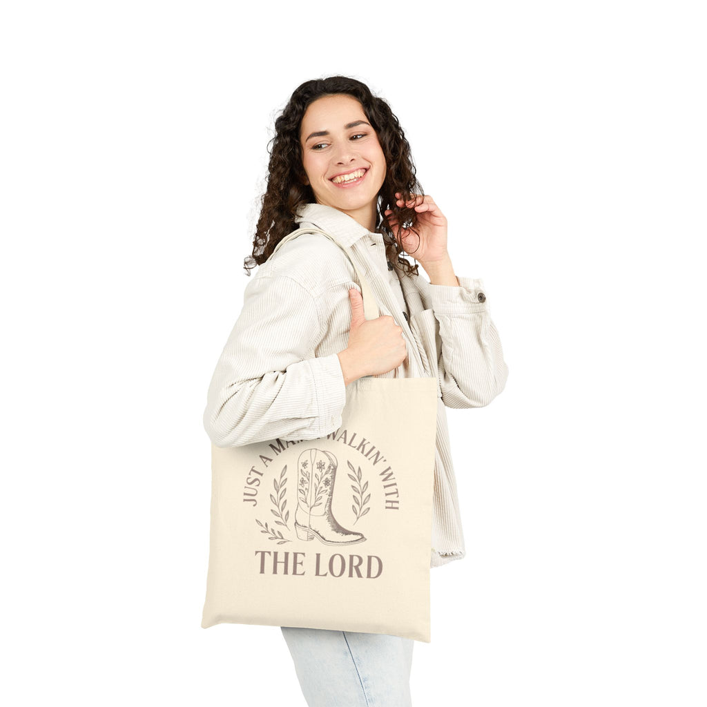 Faith-Inspiring Canvas Tote, Eco-Friendly Shopping Bag, Christian Gift, Minimalist Tote, Bible Verse Bag, Everyday Carryall