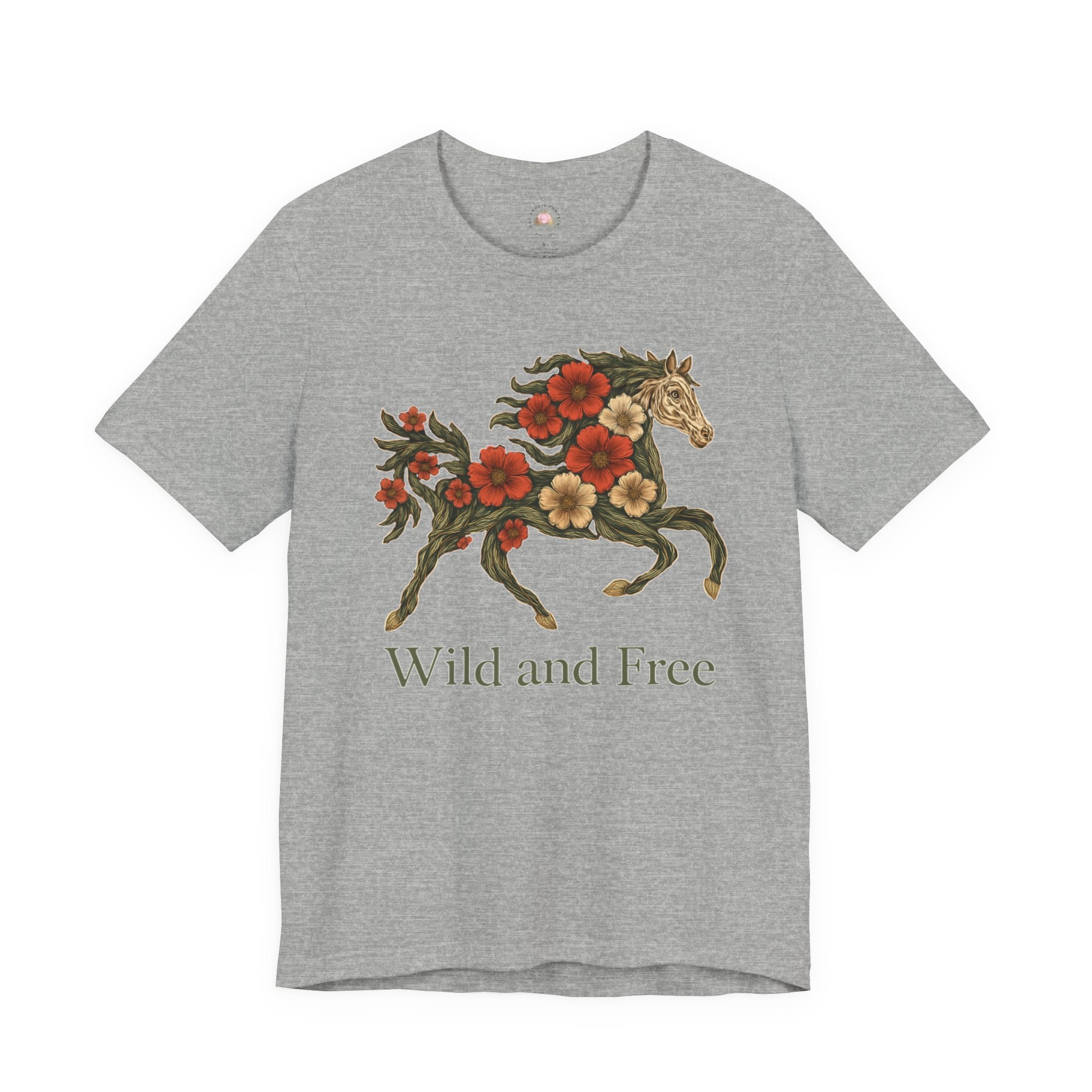 Wild and Free Floral Horse T-Shirt