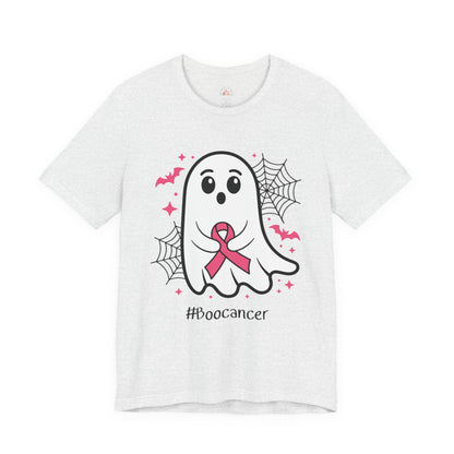 Cute Ghost #Boocancer Unisex T-Shirt, Halloween Tee, Breast Cancer Awareness, Fun Gift, Soft Cotton Top, Casual Wear