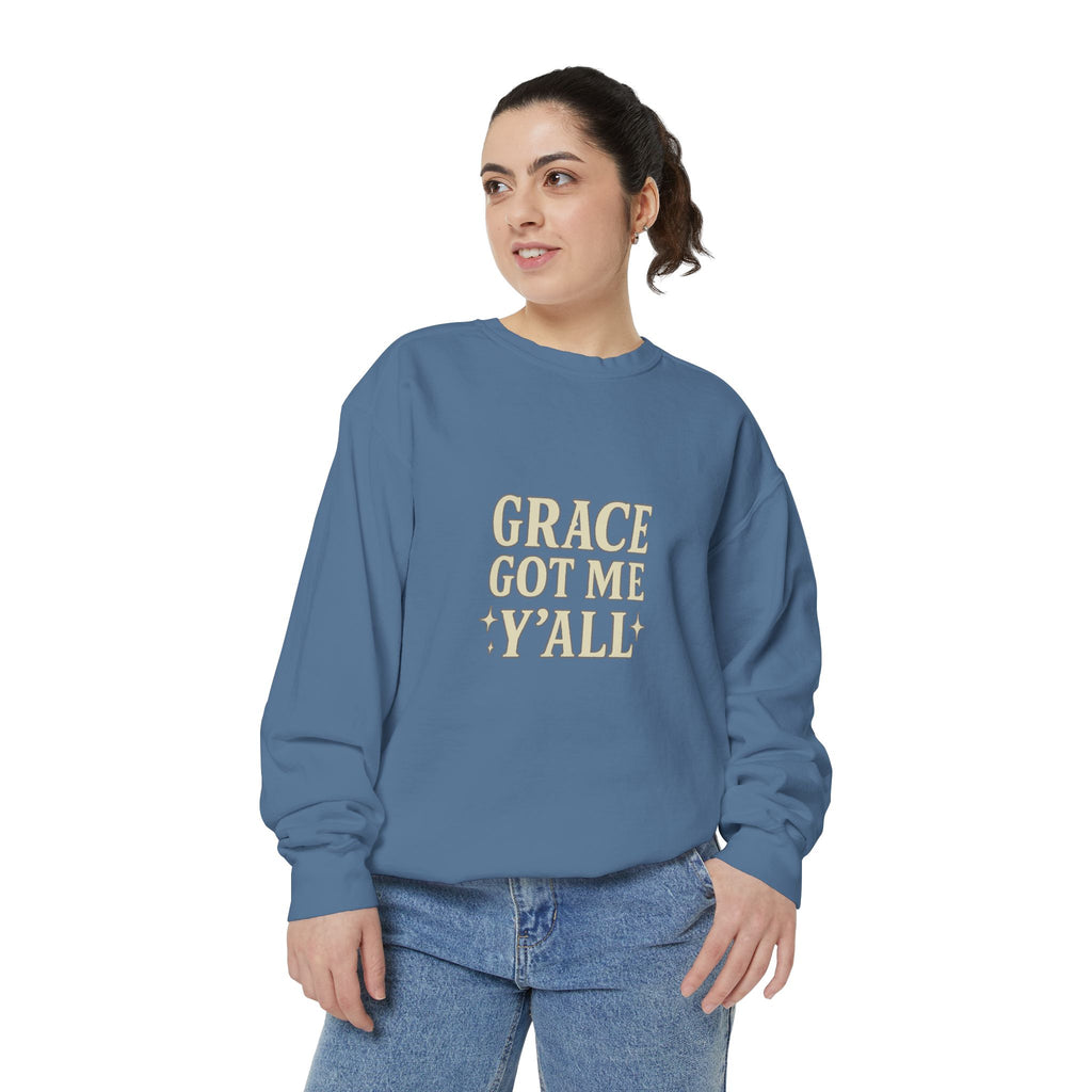 Grace Got Me Y’all Sweatshirt | Southern Christian Crewneck – The Bougie Pumpkin Boutique
