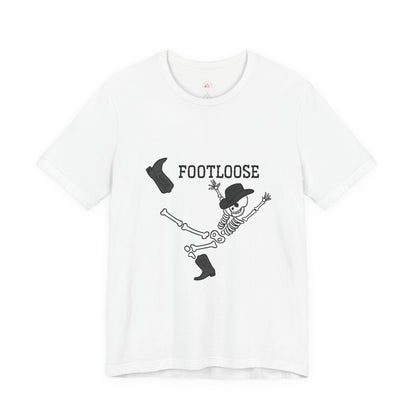 Footloose Skeleton Tee, Fun Graphic Shirt, Halloween Costume Top, Dance Party Apparel, Unisex Halloween Shirt, Gift for Dancers