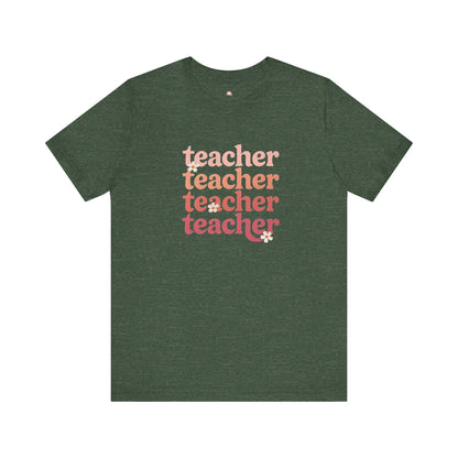 Teacher Vibes Unisex Jersey Tee - Perfect Gift for Educators, Teacher Appreciation, Classroom Style, Graduation Gift, Everyday Wear