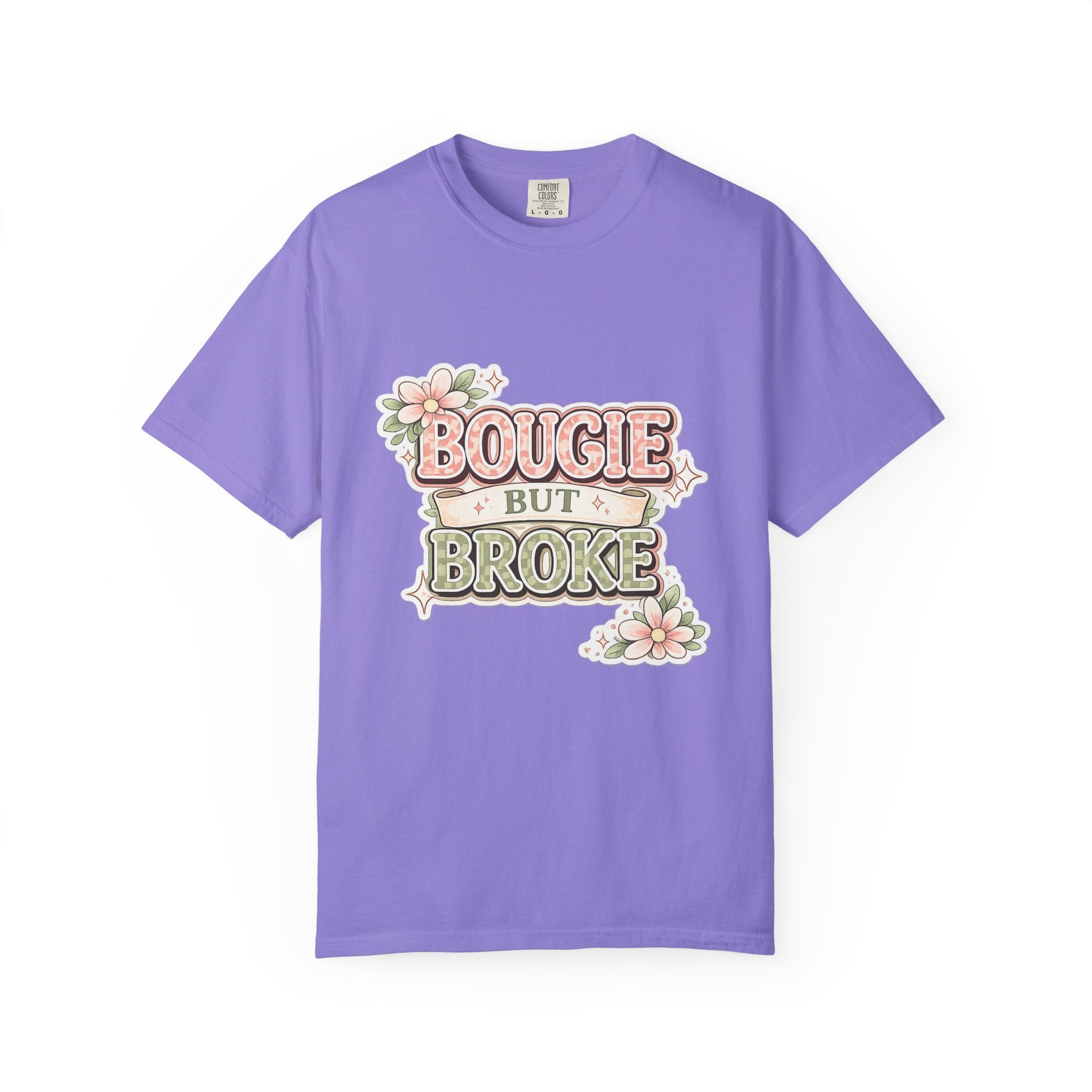 Bougie But Broke Graphic T-Shirt — Cute Vintage Floral Feminine Tee