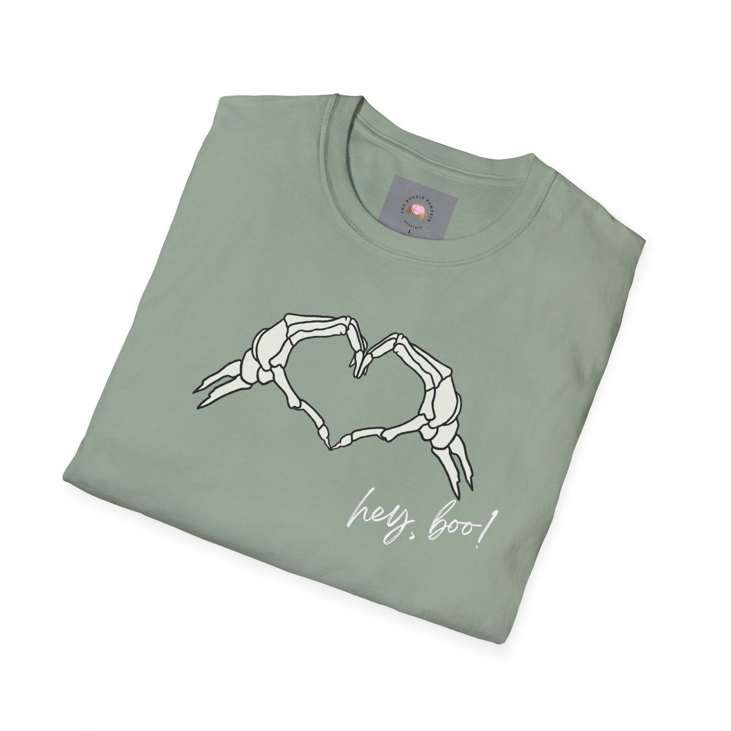 Halloween Skeleton Unisex T-Shirt - Hey Boo Flirty Design