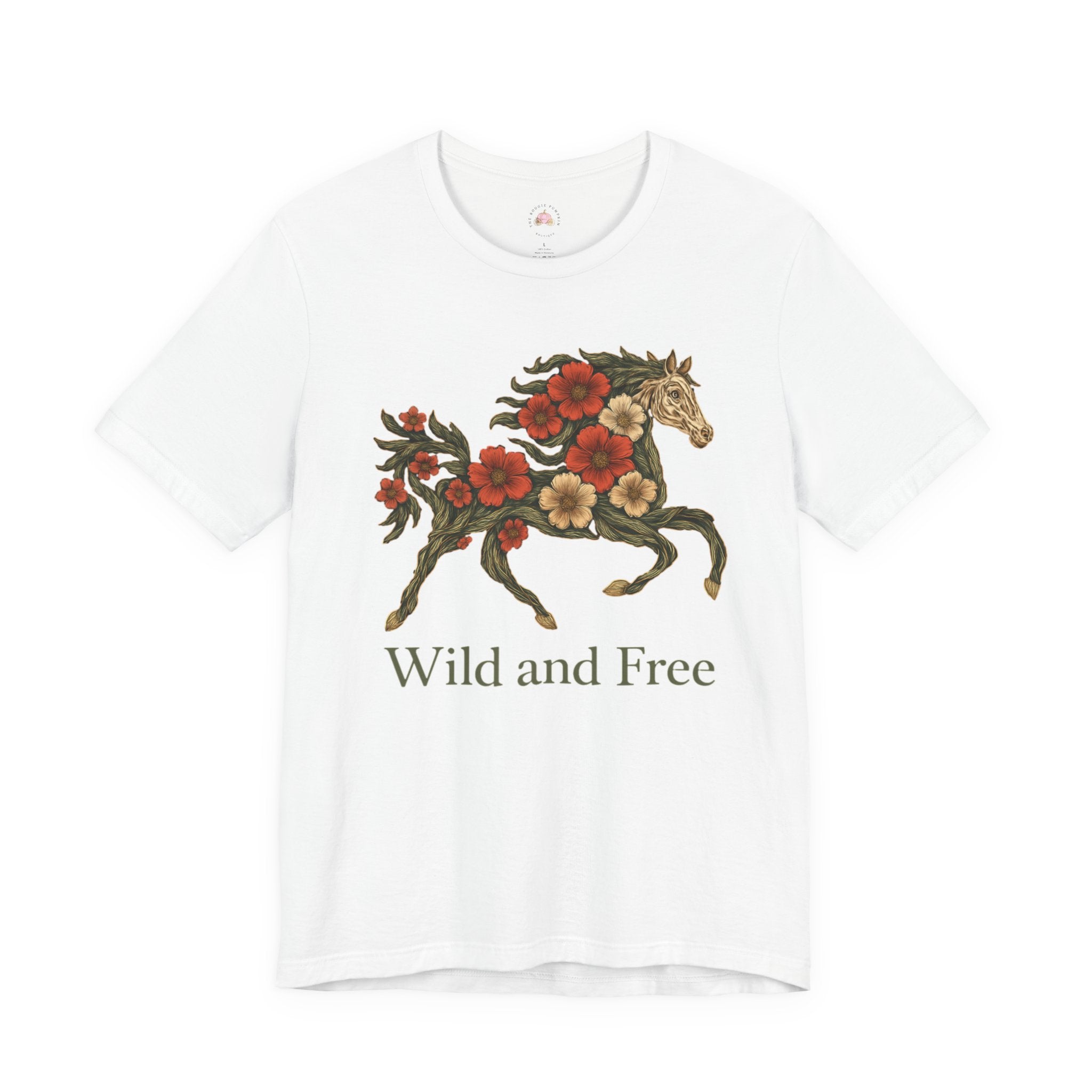 Wild and Free Floral Horse T-Shirt