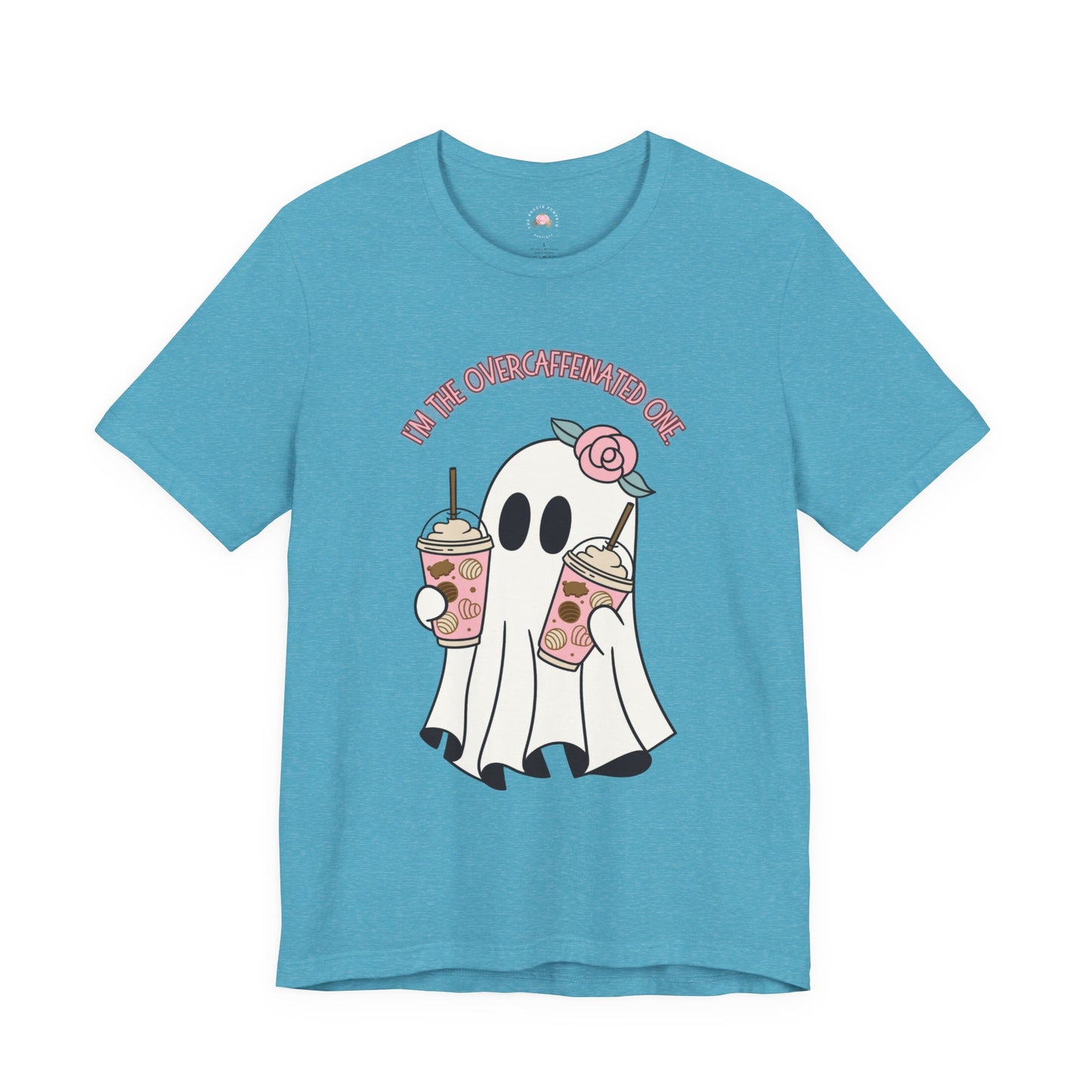 Playful Ghost Tee - Halloween Casual Wear, Unisex Short Sleeve T-Shirt, Funny Graphic Tee, Cute Gift for Halloween Lovers, Cool Ghost Design