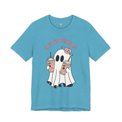Playful Ghost Tee - Halloween Casual Wear, Unisex Short Sleeve T-Shirt, Funny Graphic Tee, Cute Gift for Halloween Lovers, Cool Ghost Design