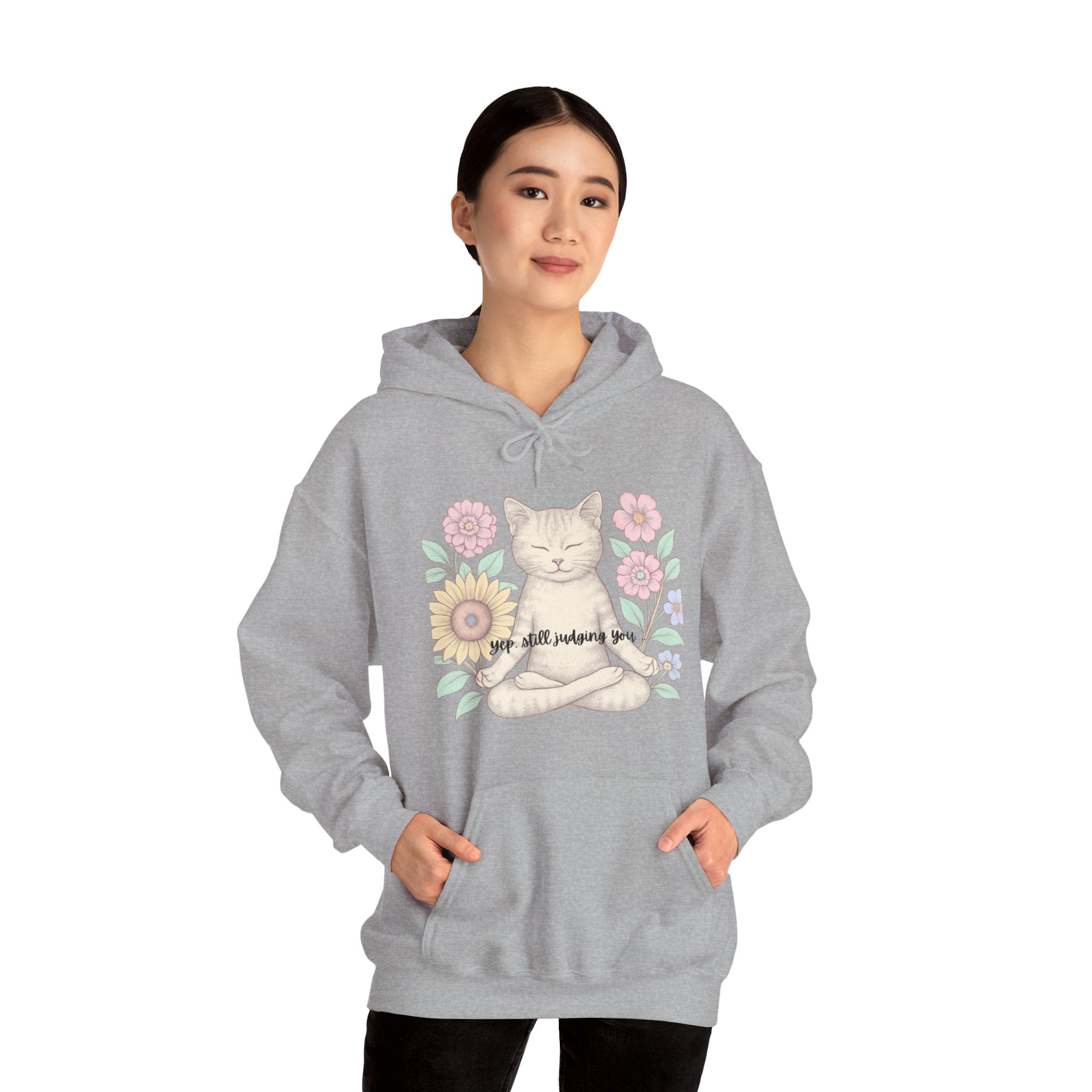 Zen Cat Snarky Hoodie Sweatshirt | The Bougie Pumpkin