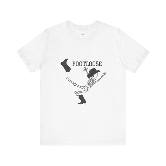 Footloose Skeleton Tee, Fun Graphic Shirt, Halloween Costume Top, Dance Party Apparel, Unisex Halloween Shirt, Gift for Dancers