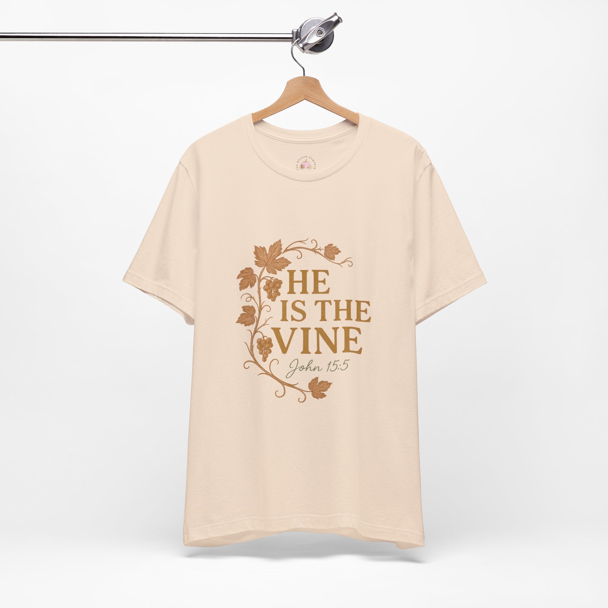 He Is The Vine T-Shirt | John 15:5 Christian Tee | Faith Scripture Shirt – Bougie Pumpkin Boutique