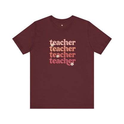 Teacher Vibes Unisex Jersey Tee - Perfect Gift for Educators, Teacher Appreciation, Classroom Style, Graduation Gift, Everyday Wear