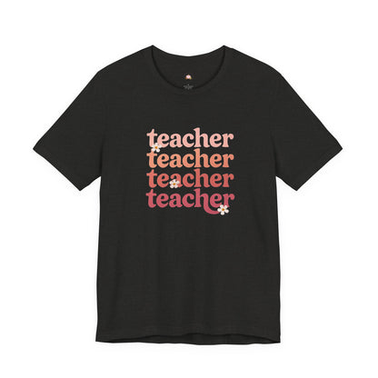 Teacher Vibes Unisex Jersey Tee - Perfect Gift for Educators, Teacher Appreciation, Classroom Style, Graduation Gift, Everyday Wear