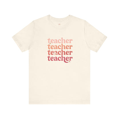 Teacher Vibes Unisex Jersey Tee - Perfect Gift for Educators, Teacher Appreciation, Classroom Style, Graduation Gift, Everyday Wear