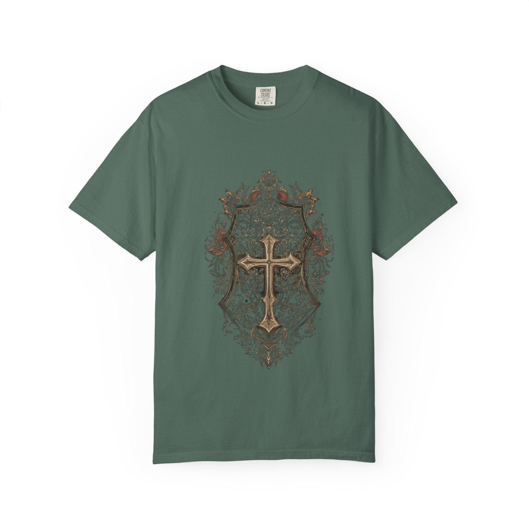 Religious Cross T-Shirt — Ornate Gothic Cross Graphic Tee