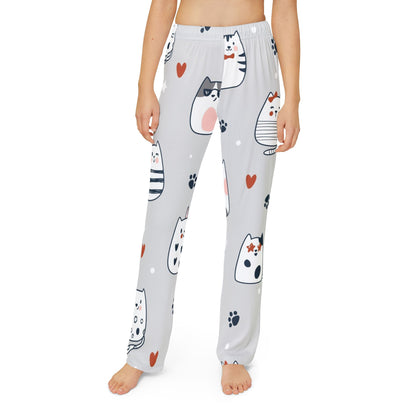 Kids Lounge Pants - Purrfect Pals, Matching Bottoms, Mommy and Me PJs