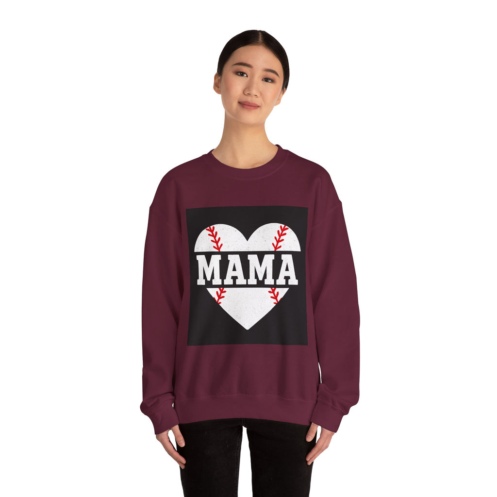 Baseball Mama Sweatshirt | Game Day Heart Design | Sports Mom Apparel – The Bougie Pumpkin Boutique